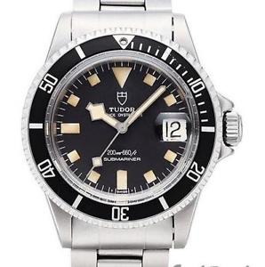 Tudor 94110 Watch Black Used 1980 Antique Rare SUBMARINER SNOWFLAKE STAINLESS