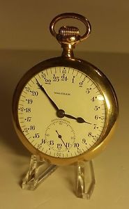 Antique 1900 WALTHAM Crescent Street Pocket Watch, ASTRONOMICAL DIAL, 18s, 21J