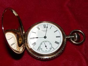 Stunning 1891 Waltham Model 1888 16s Hunter Case Pocket Watch Solid 14k Gold