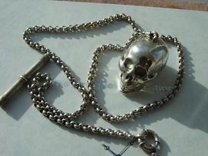 Antique Silver Skull Memento Mori Verge Watch 1807 circa