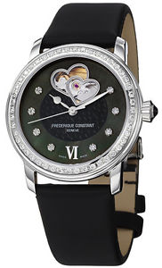 Frederique Constant Double Heart Beat Steel Diamond Womens Watch FC-310BDHB2PD6