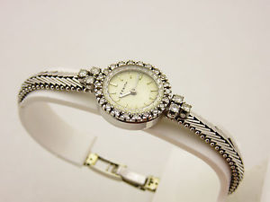 ZENITH LADY ORO BIANCO 18 KT BRACCIALATO CON BRILLANTI ANNI 60 CARICA MANUALE