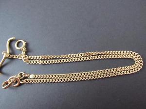14k Solid Gold Albert Pocket Watch Chain Fob 1920's Circa Heavy Gold