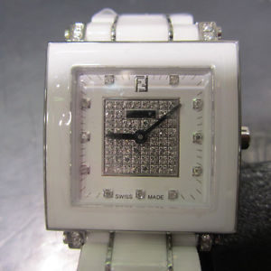 FENDI WOMEN'S WATCH SAPPHIRE DIAMOND HITEK WHITE CERAMIC ORIGINAL F626140DPDC