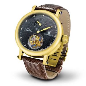 Astboerg AT620GSD Renaissance Diamant Tourbillon - Bracelet en cuir - 42 mm