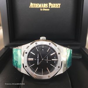 Audemars Piguet Royal Oak Black Dial Steel 41mm 15400ST.OO.1220ST.01 BRAND NEW