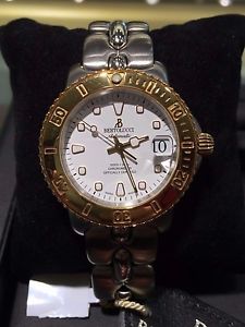 Bertolucci Two-tone Yellow Gold Finish Diver Men's Watch 634.55.49B.210