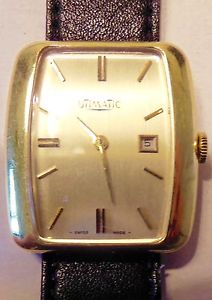 BELLE MONTRE HOMME ,UTI AUTOMATIQUE,modèle UTIMATIC, BOITIER OR 18 CARAT,révisée