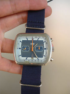 Vintage Zephyr De Luxe Big Steel Chronograph Valjoux 7734 Steel 1970’s Hipster