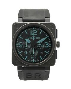 Bell & Ross Aviation BR0194 PVD LE Chronograph Auto Men's Watch BR01-94-SBlu