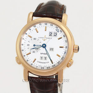 Ulysse Nardin GMT Ref 322.88 Perpetual Calendar 18K Rose Gold Box Papers 40mm