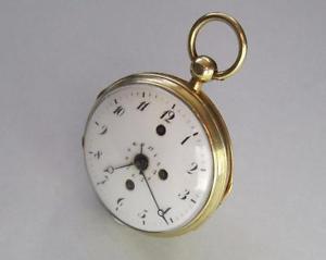 UNIQUE ANTIQUE ALARM POCKET WATCH LAURILLIARD PARIS, C 1790-1800