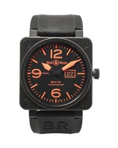 Bell & Ross Aviation BR01 97  PVD Automatic Men's Watch BR01-96-SO