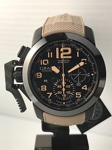 NEW Graham Chronofighter PVD/Sahara Khaki Rubber Strap ref.2CCAU.B02A