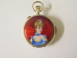 Quarter Repeating gold enamel hunting case pocket watch