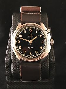 VINTAGE LEMANIA TG 195 FOR SWEDISH AIR FORCE GILT DIAL & THREE CROWN CASE BACK
