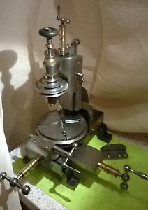WATCHMAKER SMALL VERTICAL MILLING/DRILL MACHINE, ROTARY TABLE  BY WOLF JAHN