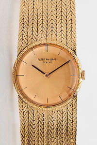 Vintage $18000 33mm Midsize 18k Yellow Gold Patek Phillipe Ladies Mens Watch 80g