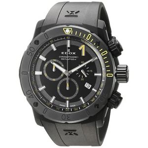 Edox Men's 'Chronoffshore-1' Swiss Quartz Stainless Steel and Rubber Diving Watc