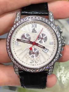Jacob & Co 39mm Diamond Watch 2.50ct w/ 6 Straps And Case