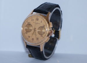 Cronografo Baume & Mercier Venus 165 Oro 18K Manuale Anni 50 Diam. 35,9 mm Usato