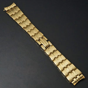 Stunning Solid 14K Yellow Gold, 5 7/8" Carl Lindstrom Vintage Watch Bracelet