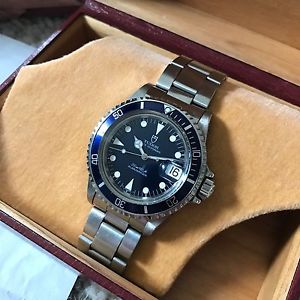Tudor Submariner Date Ref 79090 Watch In Blue W/ Box + Svc Papers