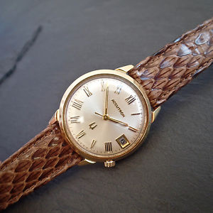 18ct Solid Gold BULOVA Accutron Tuning Fork Watch Cal 218 M9 Vintage 1969 MINT