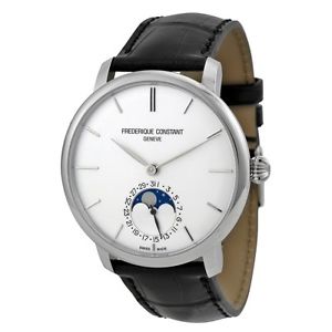 NEW FREDERIQUE CONSTANT SLIMLINE MANUFACTURE MOONPHASE, STRAP FC-705S4S6