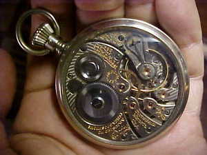 1911 SOUTH BEND WATCH "THE STUDEBAKER"21j #229 ANTIQUE DISPLAYCASE POCKET w.RUNS