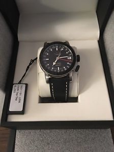 Glycine Airman 17 Sphair Automatic GMT Worldtimer Steel Mens Watch 3927.191 LB9B