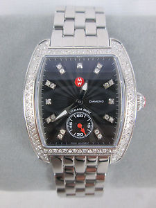 Michele Urban Mini Silver Tone Diamond Watch & Band MWW02A000403 Refurbished NIB