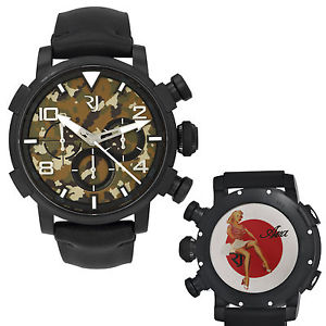 Romain Jerome Pinup DNA WWII Ava Red Stripes Chrono Auto Watch RJ.P.CH.002.01