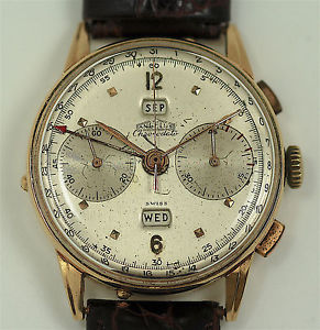 Vintage 18KY Angelus - 3 Date - Chrono - 38mm - ChronoDato