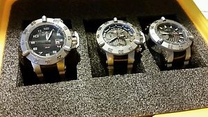 Invicta SubAqua Noma III Collector's Edition Watch Set 0964 0965 0966 Signed