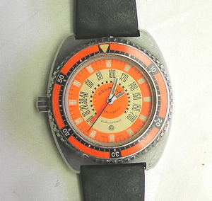 VINTAGE AQUADIVE ELECTRONIC TIME DEPTH DIAL MODEL SWISS MADE DIVERS WRISTWATCH