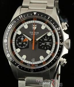 Tudor Heritage Chrono Grey Dial Stainless Steel 70330N Grey Black Box/Paper #TD3