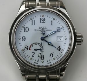 BALL Trainmaster Power Reserve Watch, SS Bracelet, Boxes, Papers--Excellent!!
