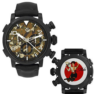 Romain Jerome Pinup DNA WWII Mila Fan Chrono Auto Men Watch RJ.P.CH.002.01