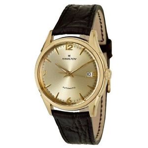 Hamilton Men's H38435721 Jazzmaster Thinomatic Champagne Dial Watch