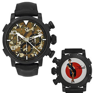 Romain Jerome Pinup DNA WWII Kate Garter Chrono Auto Men Watch RJ.P.CH.002.01