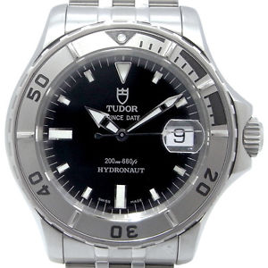 TUDOR Prince Date HYDRONAUT Automatic Black Dial Wristwatch Watch 89190 Used