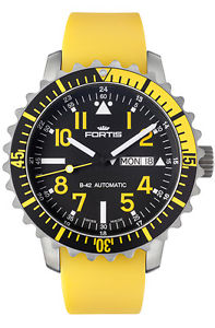 Fortis B-42 Marinemaster Yellow  Mod: 670.24.14 inkl.Lederband NEU