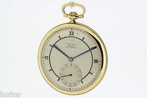 PAUL DITISHEIM Chronometer Solvil solid 18K Yellow Gold Pocket Watch (1660)