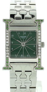 Hermes Stainless Steel W/ Diamonds HH1.210