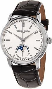 Frederique Constant Men's Classics Moon phase Automatic Leather Watch FC715S4H6