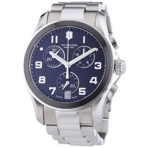 Victorinox Swiss Army Men's 241544 Silver Chrono Classic with Ceramic Bezel Blac