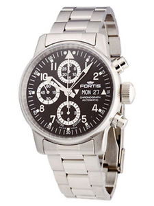 Fortis Men's 597.20.71 M Flieger Chronograph Automatic Steel Day Date Watch