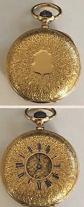 Rare Antique 18 Kt H. GRANDJEAN & CO. LOCLE N 37886 Pocket watch GOLD 1800's