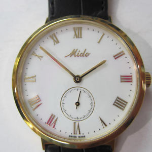 MIDO MEN'S WATCH AUTOMATIC WINDING SAPPHIRE S/S LEATHER 18K750 SWISS M38806264